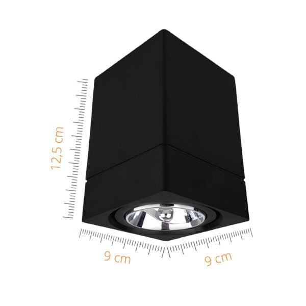Spot Sobrepor Direcionável Quadrado 7,5cm Gu10 - Imagem 2