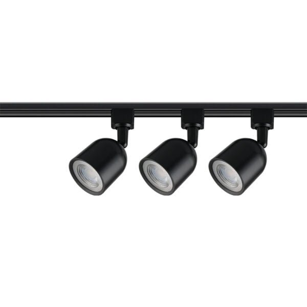 Kit Trilho LED Alumínio + 3 Spots 27W 3.000K - Preto